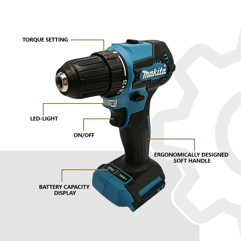 

Makita Wireless electric drill 18v DDF485 tool,LXT Driver rechargeable brushless screwdriver impact electric power drill tools