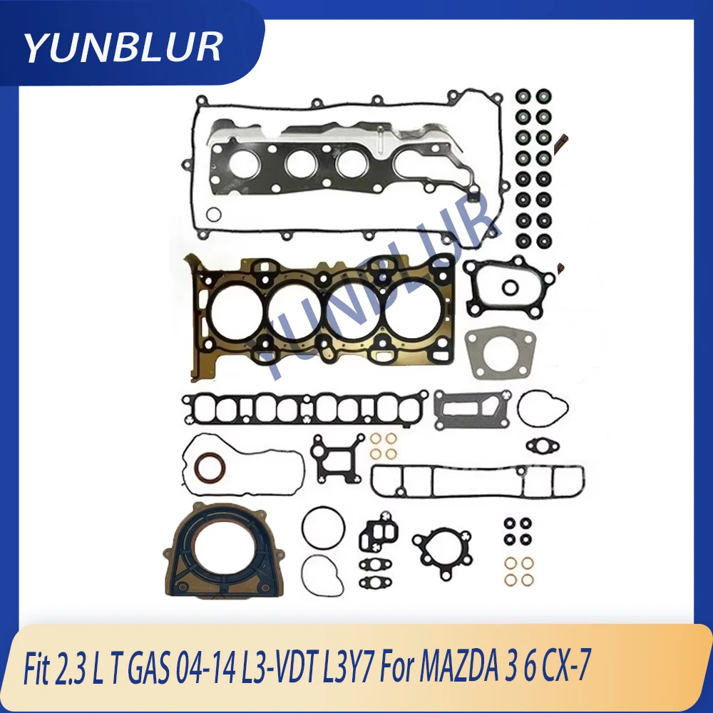 

L3-VDT L3Y7 L3YH Engine Parts Cylinder Head Full Gasket Set Fit 2.3 L T GAS 04-14 For MAZDA 3 6 CX-7 MAZDA3 MAZDA6 MAZDACX-7