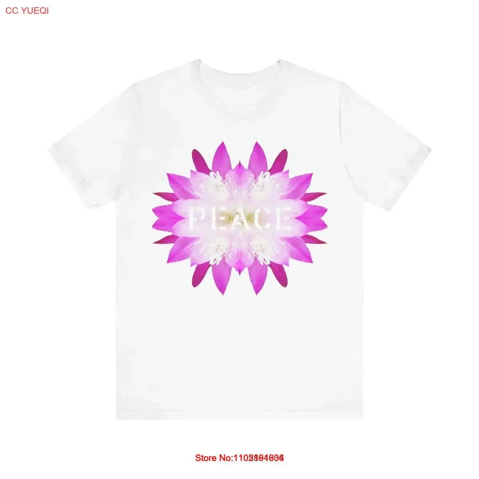 

Peace T shirt Support Life Flower Kaleidoscope Humanity Joy vintage Washed fashion homme Casual graphic Stretched Stylish