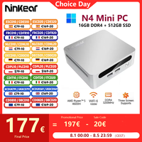 Ninkear N4 MINI PC AMD Ryzen™ 5 4600H Up to 4.2 GHz 16GB DDR4 512GB SSD WiFi 6 BT 5.2 Support 8K 3 Screen Windows 11 Computer