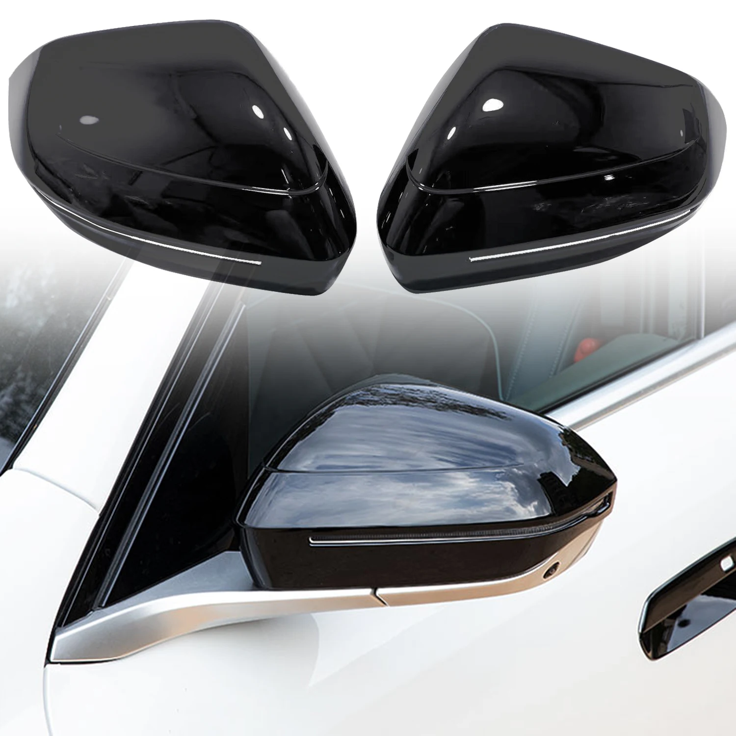 

Only Fit For LHD! For BMW X3 (G45) 2024 2025 Car Accessories ABS Side Door Rearview Mirror Cover Trim 2pcs