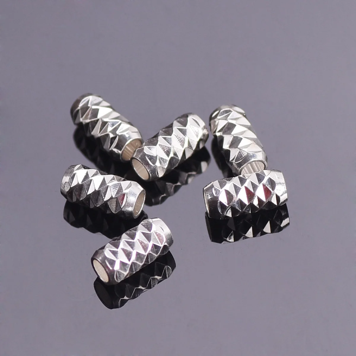 50pcs Tube Shape 6x3mm Plated Color Brass Metal Loose Spacer Beads Lot For Jewelry Making DIY Findings