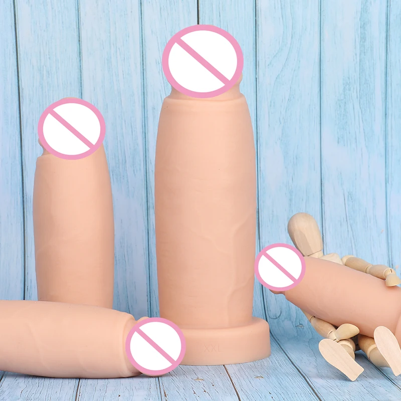 Huge Realistic Dildo Soft Thick Dildos Vaginal Stimualtor Giant Fake Penis Big Anal Butt Plug Sex Products Toys For Male Female