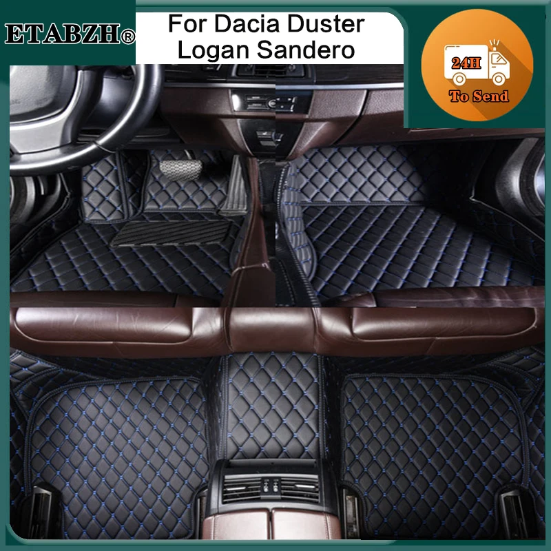 Custom Car Floor Mats Special Carpets Leather Carpet For Dacia Duster Logan Sandero Dokker Car Accessories