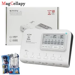 6-Channel Output Microcurrent Pulse Massager Electroacupuncture Therapy Unit Muscle Stimulator TENS Relieves Muscle Pain