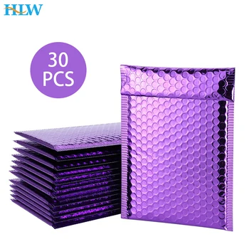 30pcs/lot rose gold/silver/purple/blue packaging shipping bubble mailer plastic padded envelopes gift bag mailing envelope bags