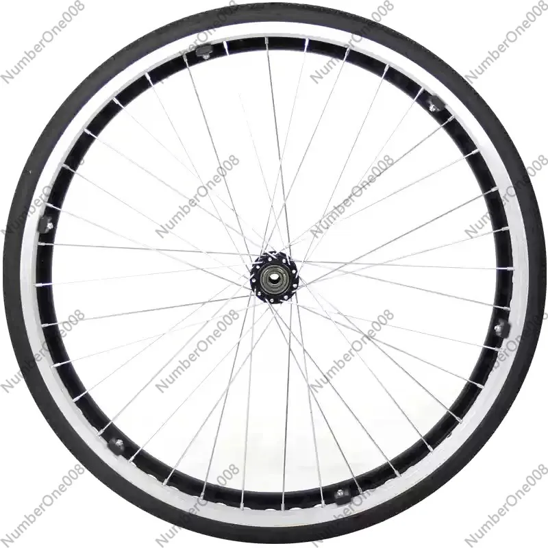 For Wheelchair Rear Wheel 22 Inch 22x1 3/8 Wheel Assembly Solid Tire Fittings