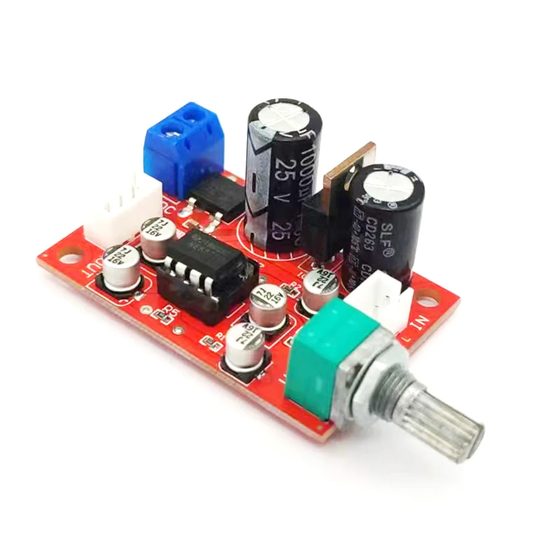 NE5532 Op Amp Preamplifier Board AD828 Preamplifier Version Single Power Supply With Volume Potentiometer
