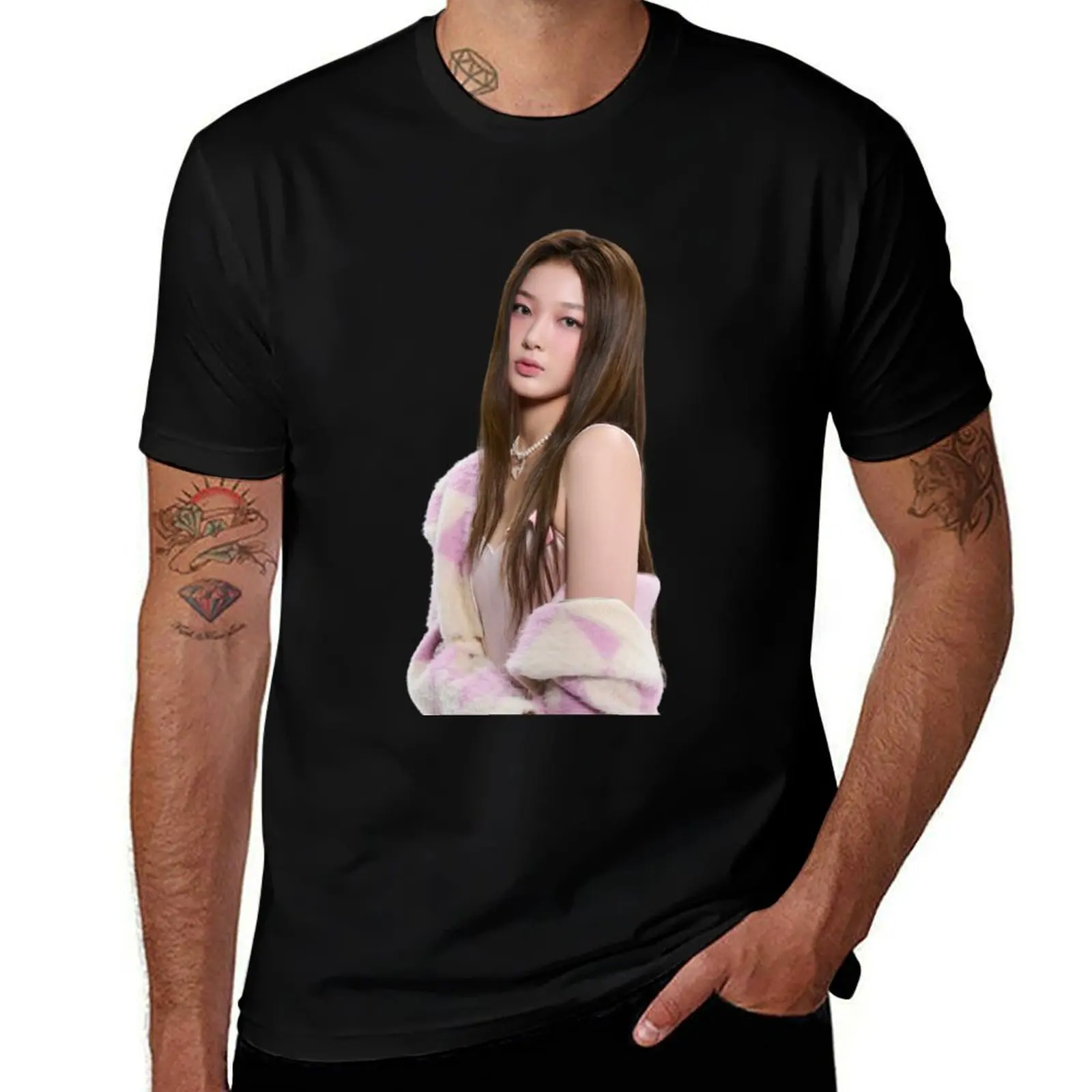 

Yoonchae KATSEYE T-Shirt man t shirt heavy cotton anime tshirt