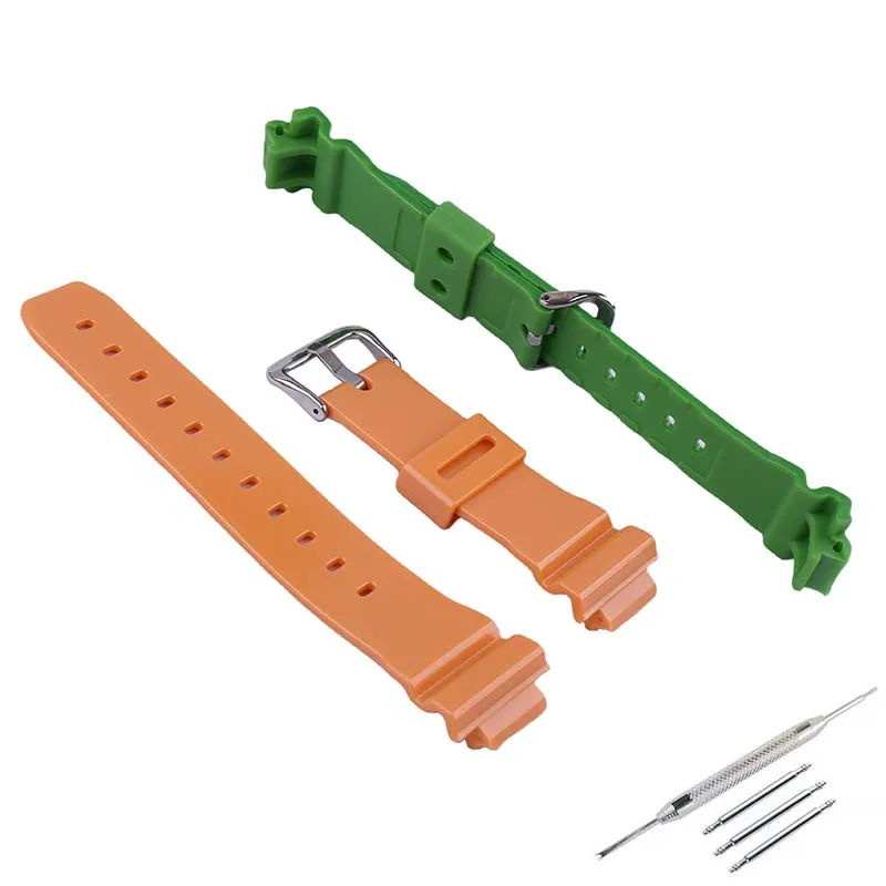 إكسسوارات الساعة متوافقة مع سوار ساعة كاسيو DW5600 5610 DW6900 GW6900 اللامع بزيت اللؤلؤ وسوار معصم مقاوم للماء 16 ملم