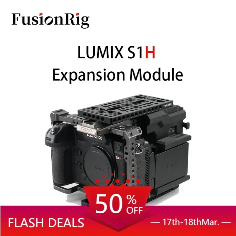 FusionRig For Panasonic LUMIX S1H Camera Cage Expansion Module cineback