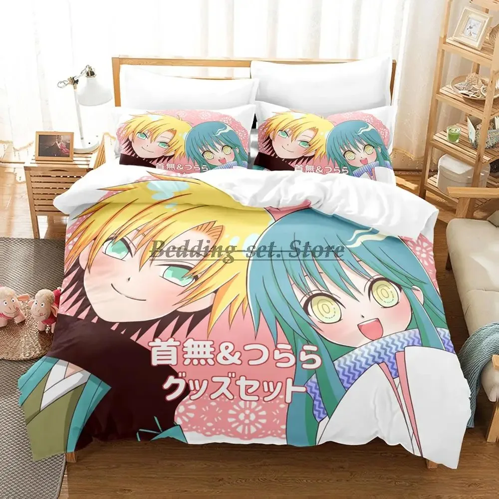 ぬらりひょんの Bedding Set Single Twin Full Queen King Size Bed Set Aldult Kid Bedroom Duvetcover Sets Anime Bed Sheet Set