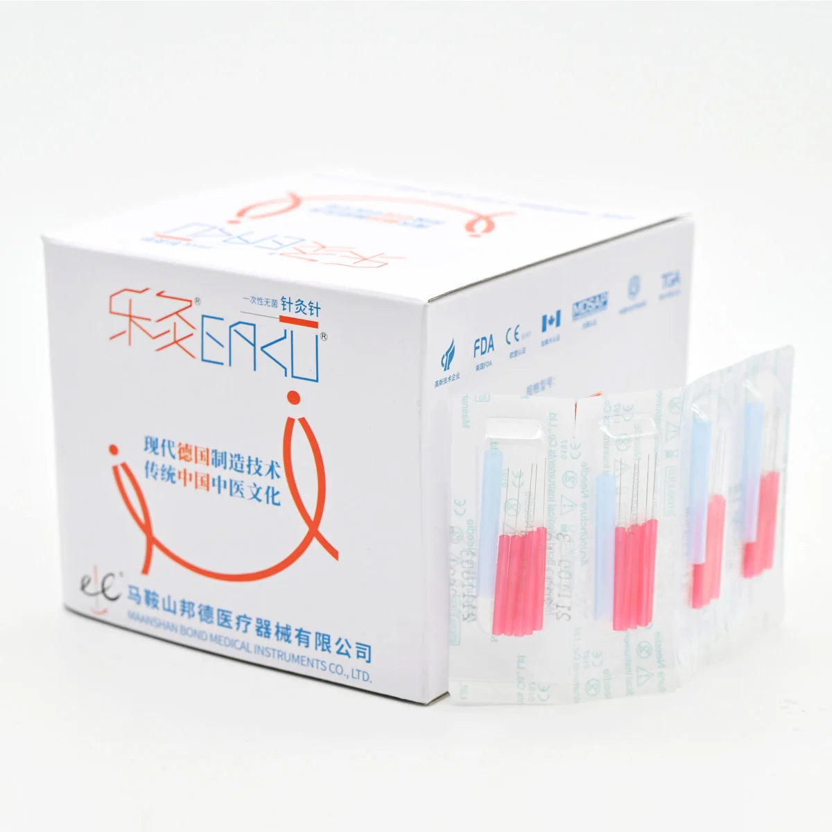 500 pcs disposable acupuncture needles 5PB Gasification Colored handle practice nedle sterilze Beauty filiform needle