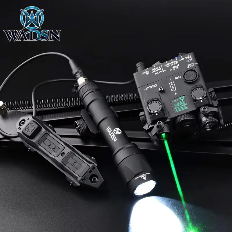 

WADSN Airsoft DBAL-A2 Red Green Blue Dot IR Laser Sight Surefir M600 M300 Weapon Light DBAL PEQ15 Aiming Rifle Strobe Flashlight