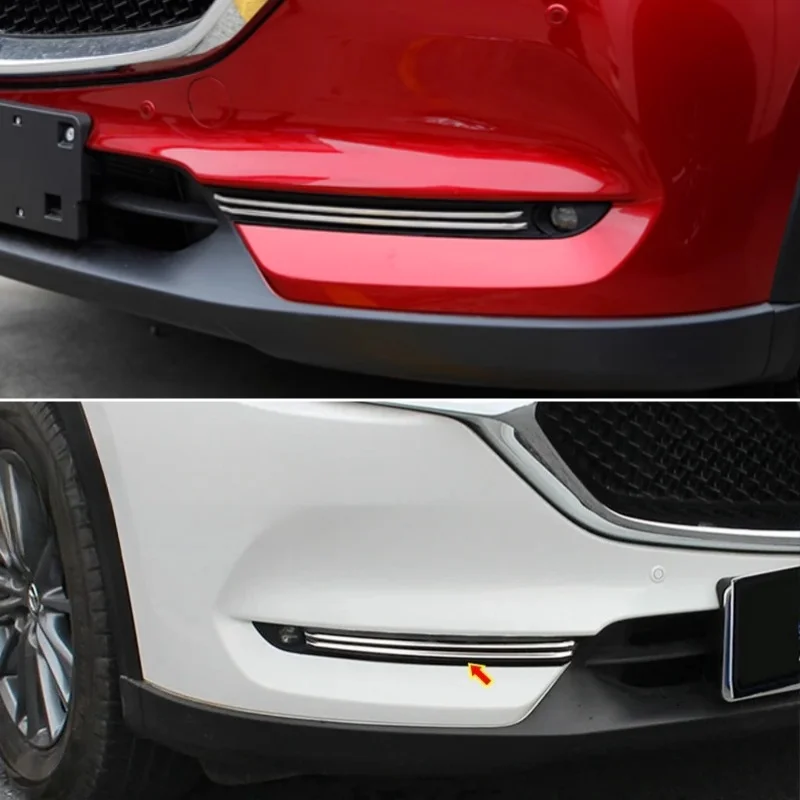 

For Mazda CX5 CX-5 KF CX8 CX-8 2017-2022 2023 Exterior Accessories Decoration Cover Trim Fog Lights Lamps Eyelid Eyebrow Strip