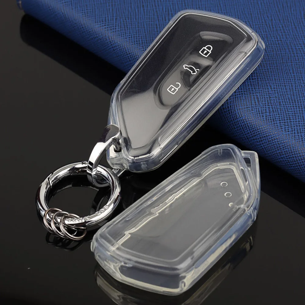 Soft TPU Key Case For VW Golf 8 ID4 Cupra Formentor Tarraco Mk7 Gti Mk8 Skoda Octavia 4 Seat Leon Mk4 Cover Keychain Accessories