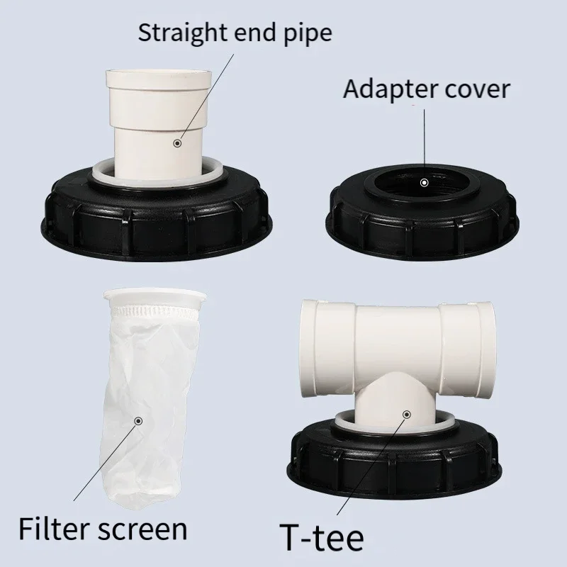 With Filter Screw T-shaped/straight Head/elbow/vertical Ton Drum Fittings Plastic Cap 163mm Filter Ton Drum Matching Adapter
