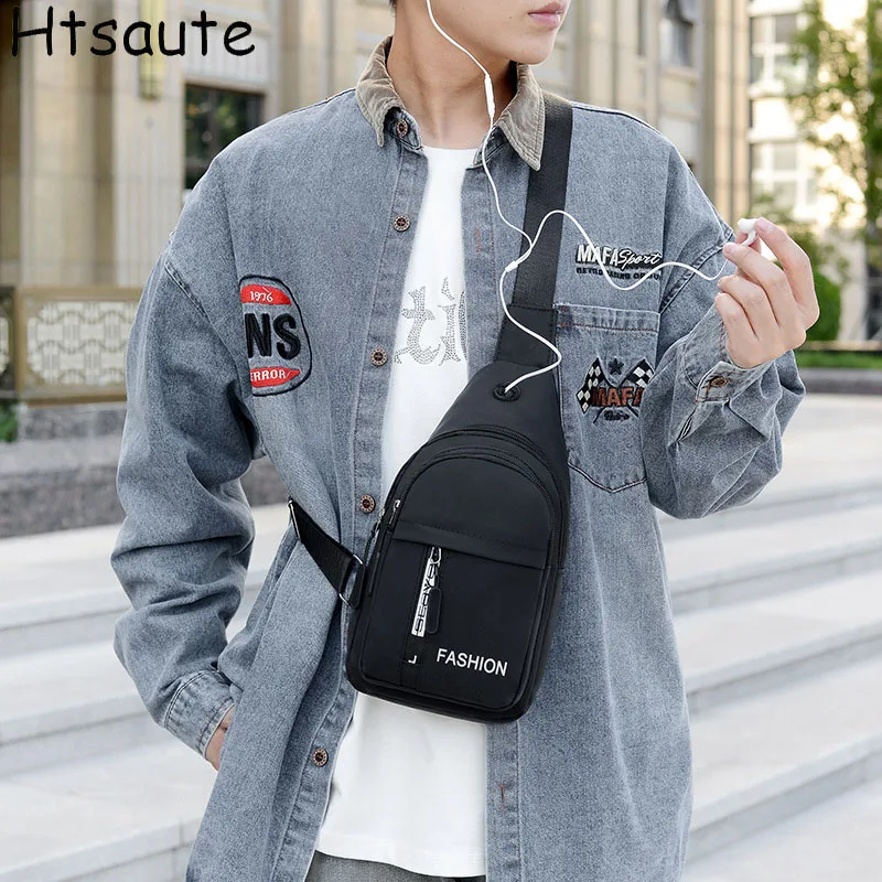 Autumn and Winter Nylon Chest Bag Trendy and Fashionable Women Shoulder Bag Sports and Leisure Men's Oblique Straddle Bag