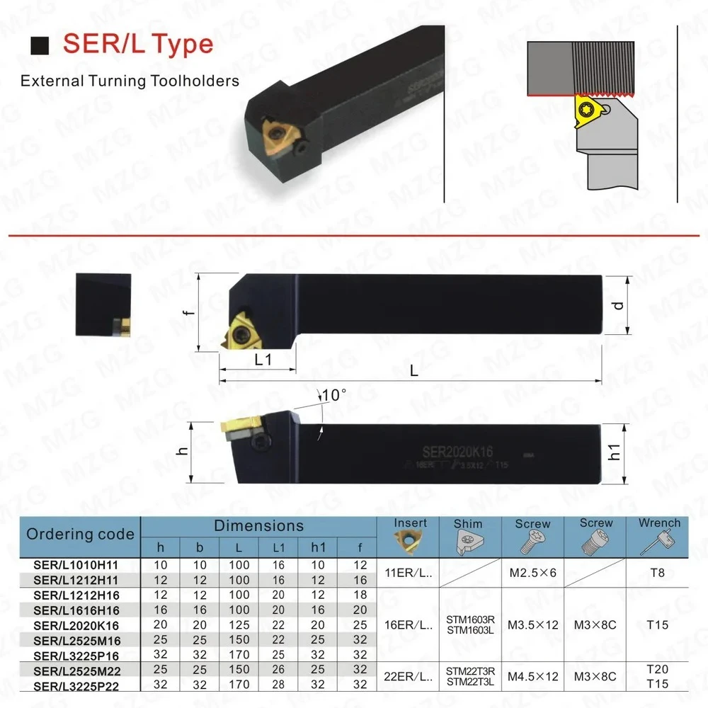 Imagem -04 - Insertos Roscados Trapezoidais t Universais para Peças de Aço Inoxidável 30 ° 16er 16ir 2tr 3tr 4tr