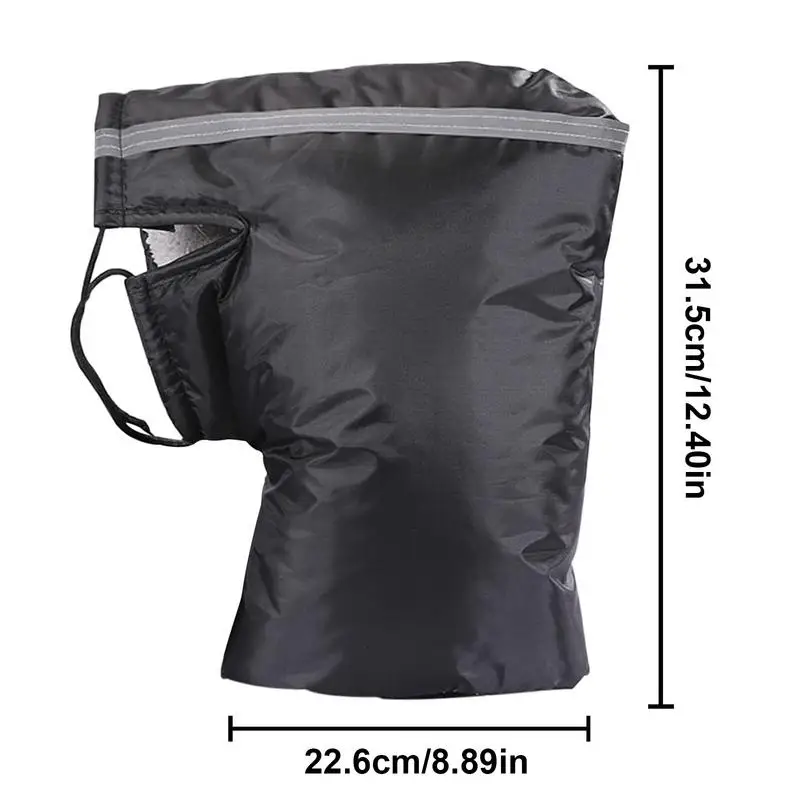 Motorcycle Handlebar Mittens for Winter Windproof Warm Motorcycle Hand bar Cover Battery Bike Windshield Gloves Handlebar Muffs image 6