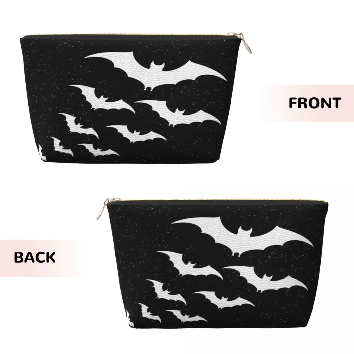 Custom Travel Bats In The Night Toiletry Bag Portable Halloween Goth Occult Witch Makeup Cosmetic Beauty Storage Dopp Kit Case