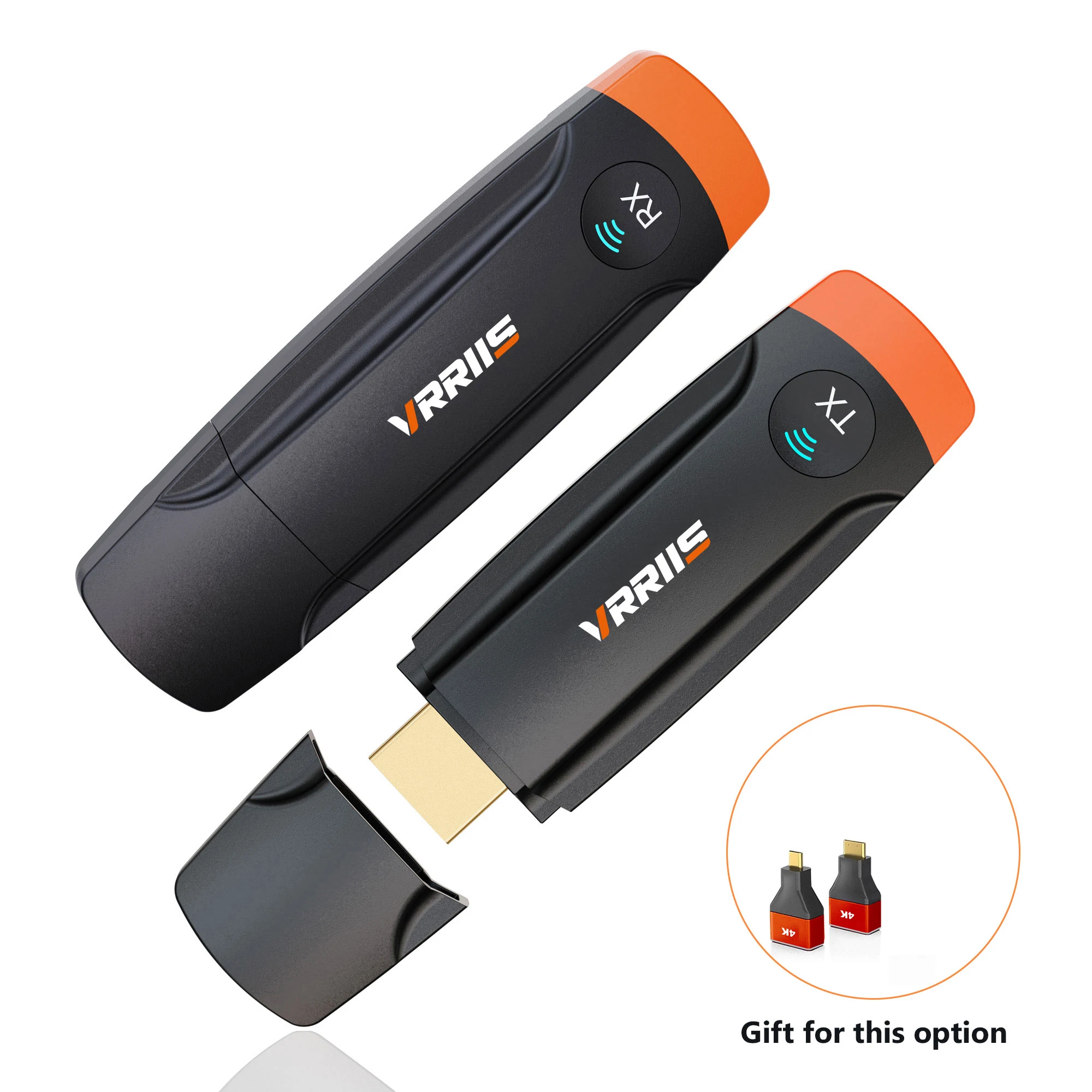 VRRIIS Wireless HDMI Transmitter and Receiver Extender Kit with USB C to HDMI Cable for Home Office Meeting Educational Training view 6