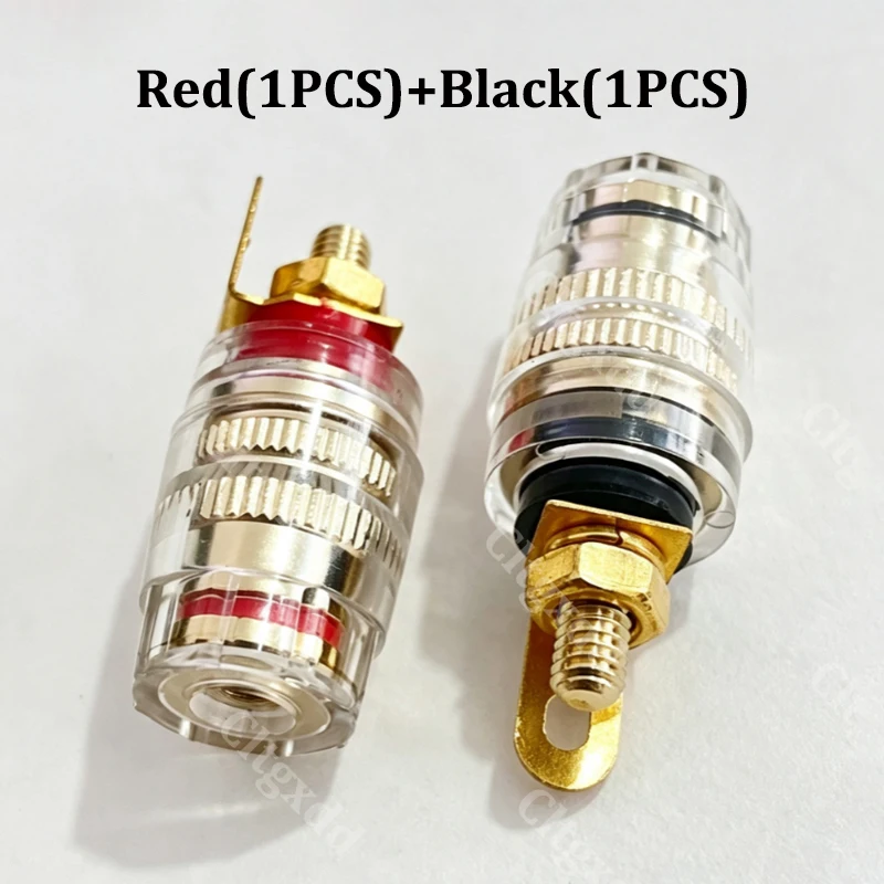 Cltgxdd 2 Stück Messingklemmen für 4-mm-Bananenstecker, CD-Audio-Lautsprecher, Anschlusskabel, Verstärker, Gewinde 31 mm/33 mm – Detail 18