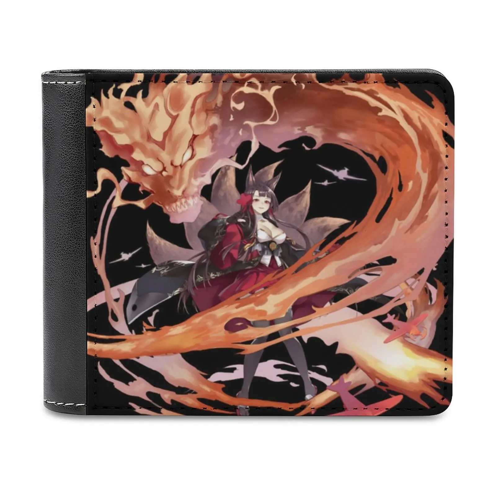 

Мужской кошелек Akagi Fire Dragon Dawn Phoenix's Summons Azur Lane, легкие портативные кошельки для отдыха и путешествий, короткие стильные мужские кошельки
