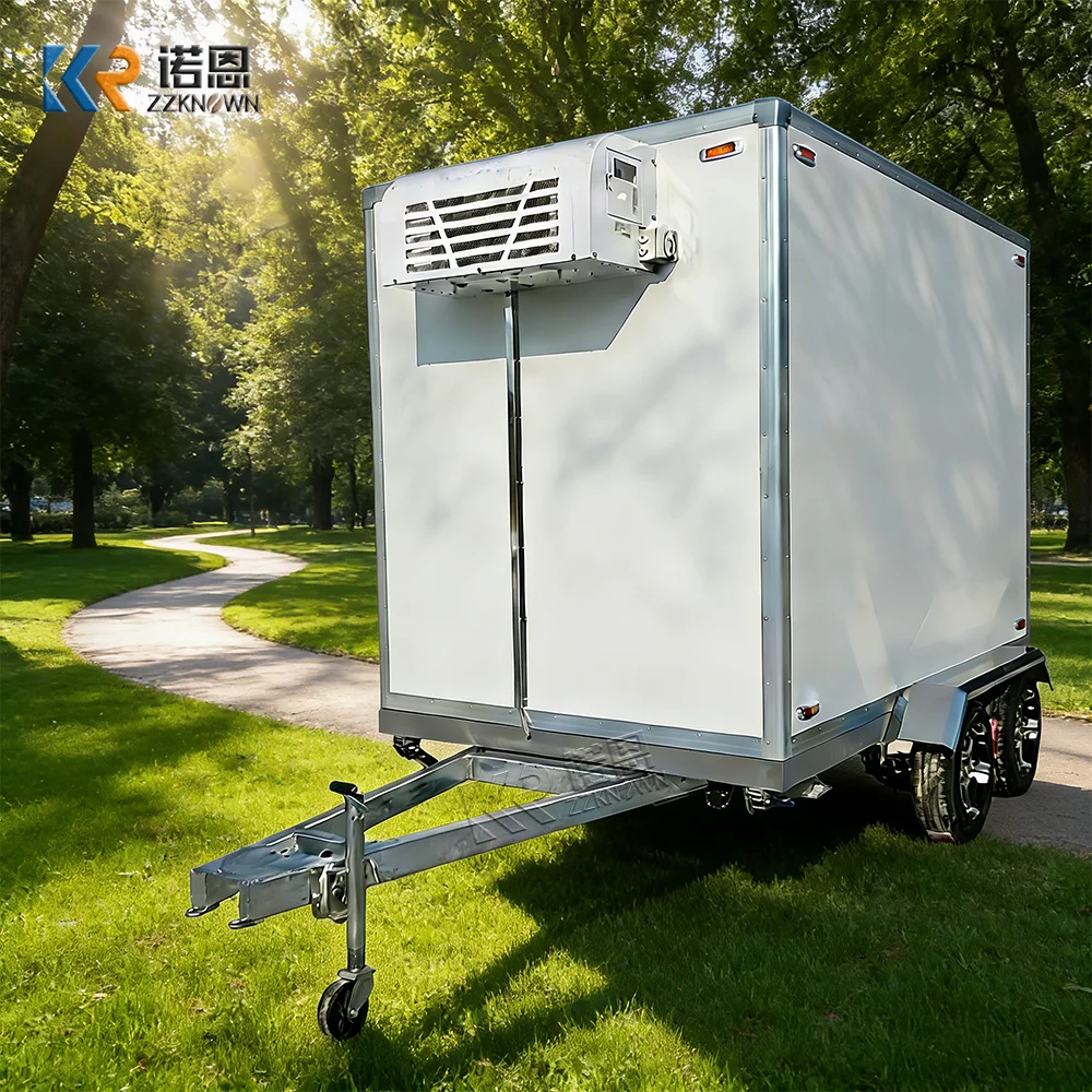 Large Capacity Cold Storage Mobile Portable Cooling Trailer Custom Refrigerated Reefer Trailer For Frozen Food Transportation