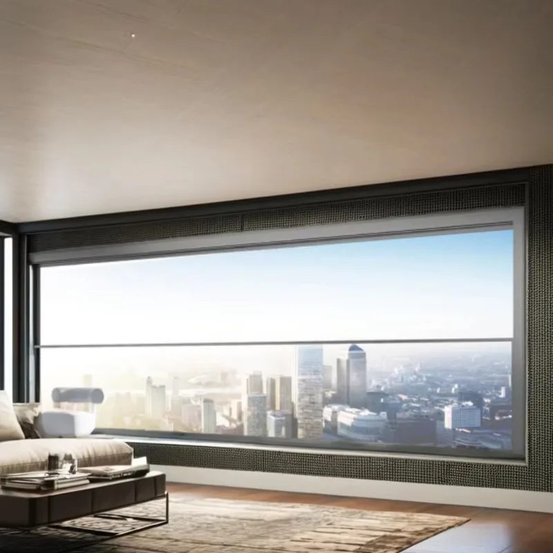 

Intelligent control electric vertical telescopic sliding lifting aluminum glass balcony window electric lifting window