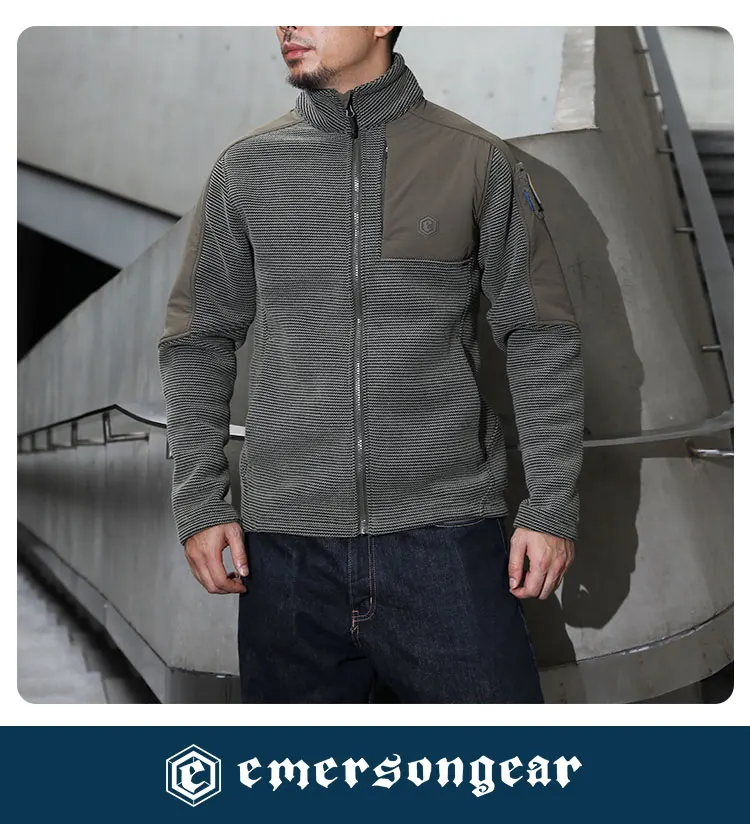 Emersongear Blue Label Wildleder-Fleecejacke Winddichte Atmungsaktive Jacke Warme Sport-Outdoor-Jagd-Wander-Alltagsmode – Detail 10