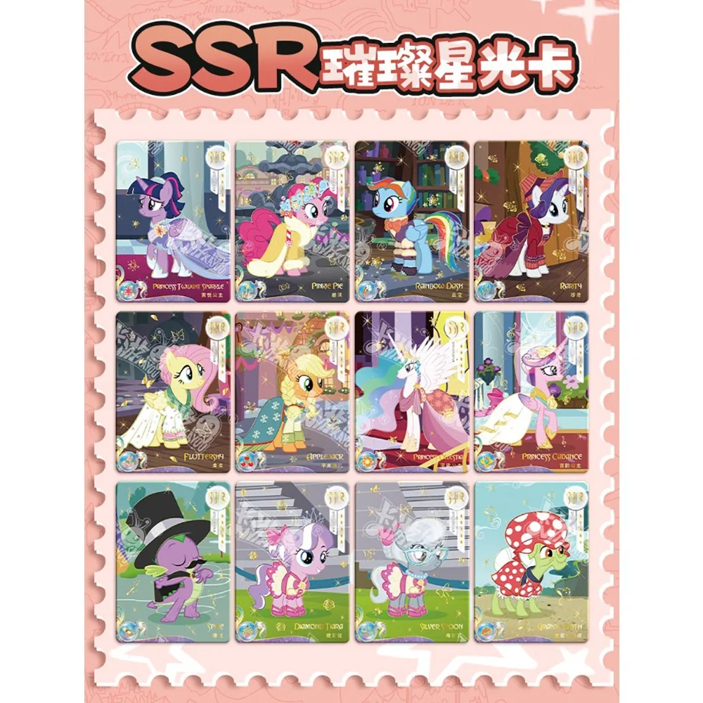 Kayou 本物のマイリトルポニーコレクションカードアメリカアニメーション素敵なフィギュア SSR UR SR 友情永遠カードおもちゃギフト