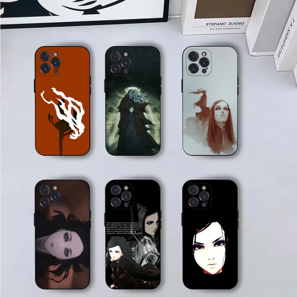 

Anime E-ergo P-Proxy Phone Case Phone Case For iPhone 16,15,14,13,12,11,Pro,X,XS,Max,XR,Plus,Mini Soft Black Cover