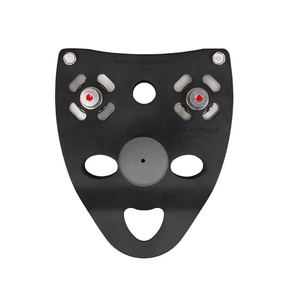 Two-Wheel Handheld Pulley Rock Climbing Through Cableway Power Transmission Components Comfort Pulley Handle Seat Belt