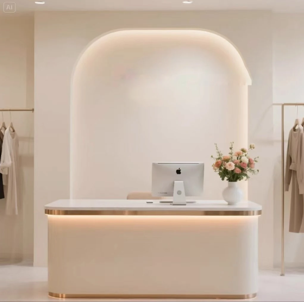 &c Lighting Design Office Table Reception Counter Front Desk Counter Small Reception Desk Salon
