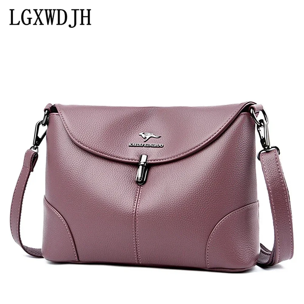 Pair with double heel strap lock Crossbody bag women Multifunctional bucket type shoulder bag  PU skin splicing Women's handbag