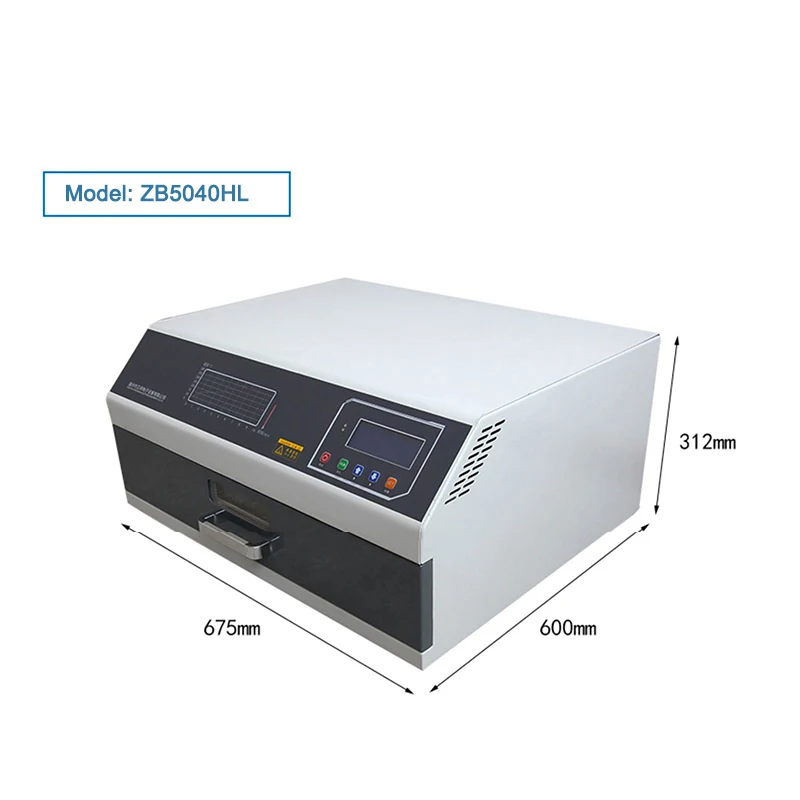 ZB5040HL-500x400MM High Performance Reflux Furnace, 700W Infrared SMT Soldering Machine