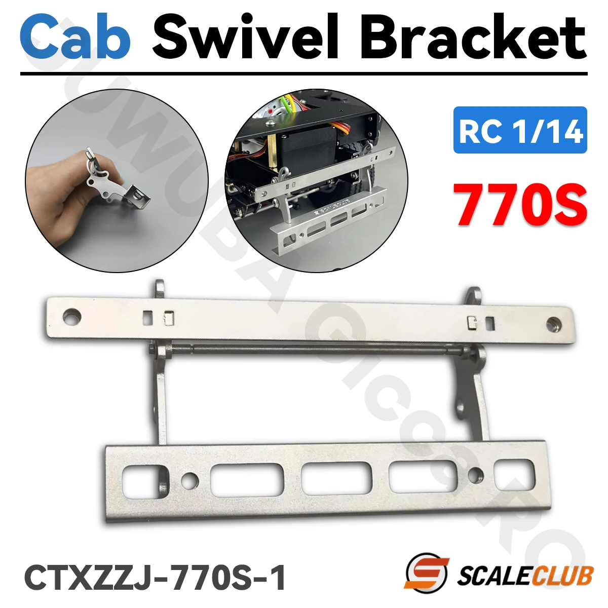 770S Rotation Bracket Flip Cover Car Head CTXZZJ-770S-1 For 1/14 Tamiyaa RC Dump Truck Tractor Scaniaa SCALECLUB Toy Modle Parts