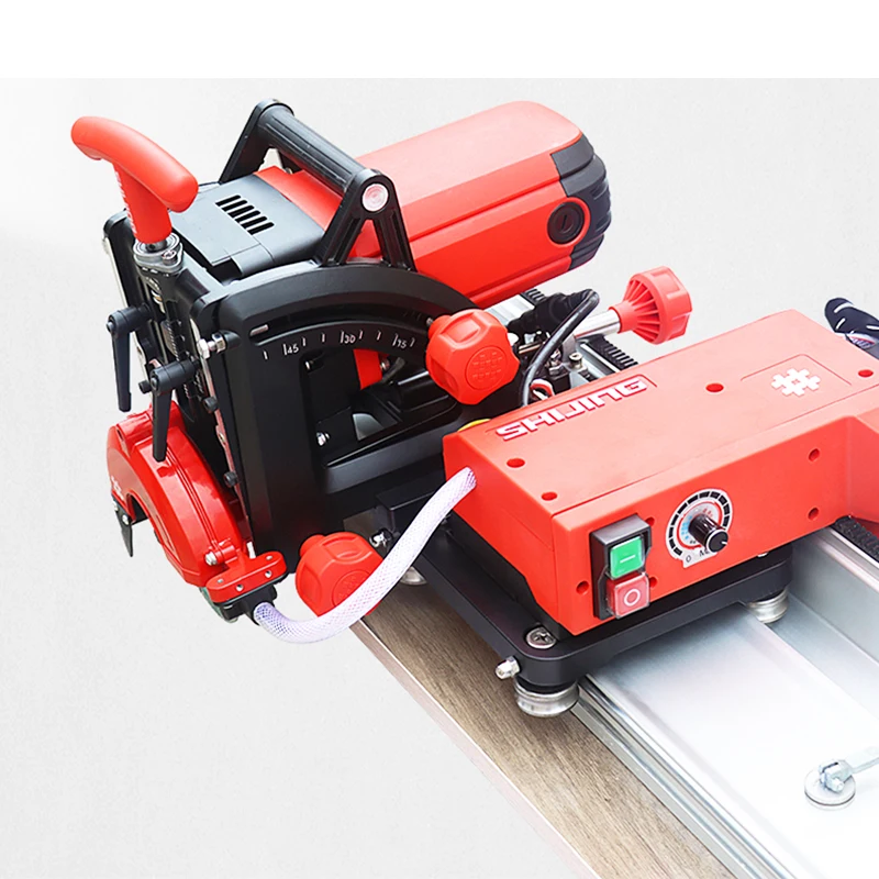 Shijing 9510 3200mm fully automatic portable 45 degree ceramic tile cutting machine with rail marble stone chamfering machine