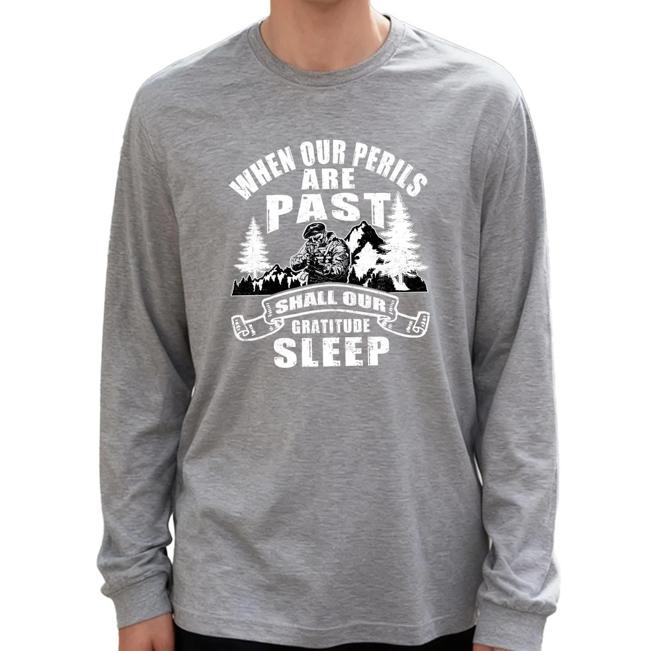 Мужская футболка с длинным рукавом When Our Perils Are Past, 100% хлопок, 180 г, с круглым вырезом, повседневный стиль, мягкая и дышащая
