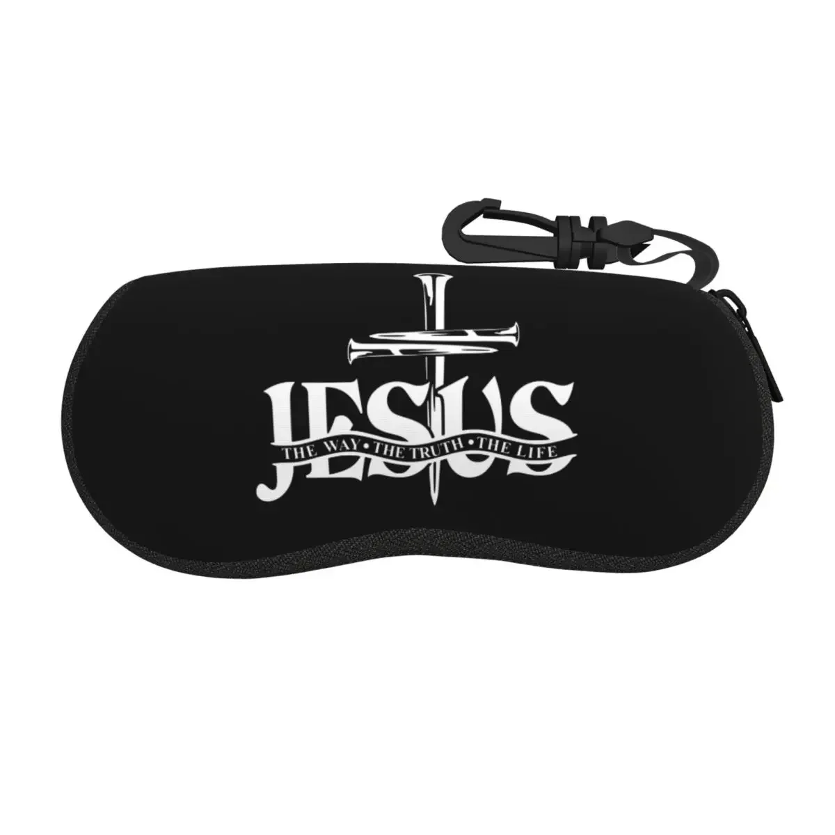 Custom Jesus The Way The Truth The Life Glasses Case Fashion Religion Cross Christian Faith Shell Eyeglasses Case Sunglasses Box