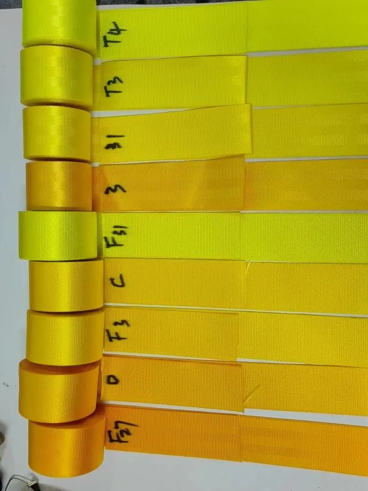 Joormom série jaune ceintures de sécurité de voiture sangle Modification de voiture Modification de couleur personnalisation sangle en Polyester