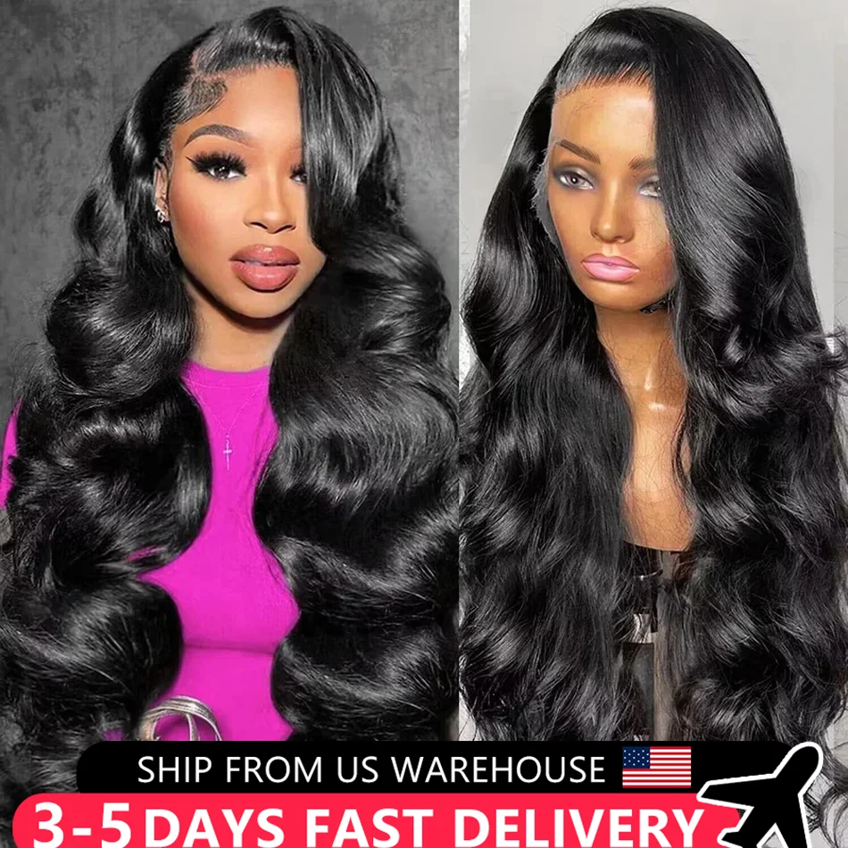 13x4 Body Wave Lace Front 100% Human Hair Wig 180% Indian Remy 13x6 Transparent Lace Frontal Wig 4x4 Lace Closure Wig For Women