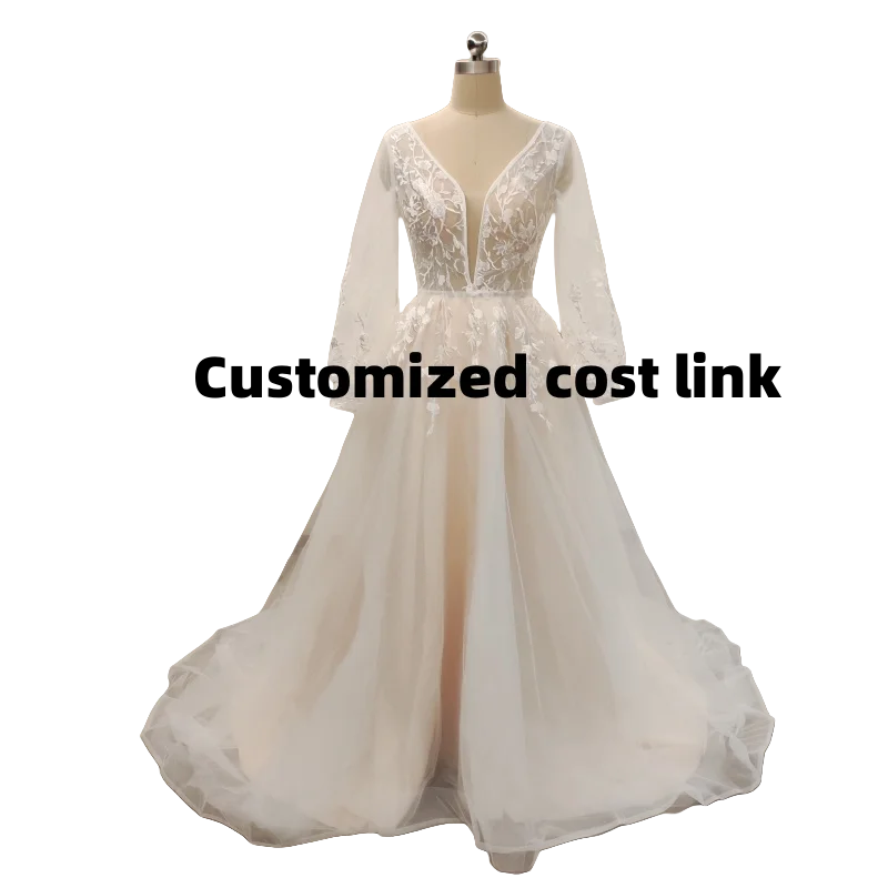

Vestidos De Novia 2025: кружевные свадебные платья с длинными рукавами и аппликациями Vestido De Noiva по индивидуальному заказу