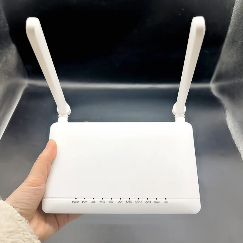 new GPON ONU F680L Dual-Band 4GE+USB 5G WIFI 2.4G ONU FTTH GPON ONT Fiber Optic Modem English firmware.Compatible with ZTE, etc