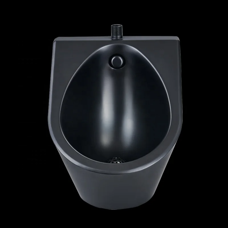 Custom design matt black color wall mounted stainless steel urinal