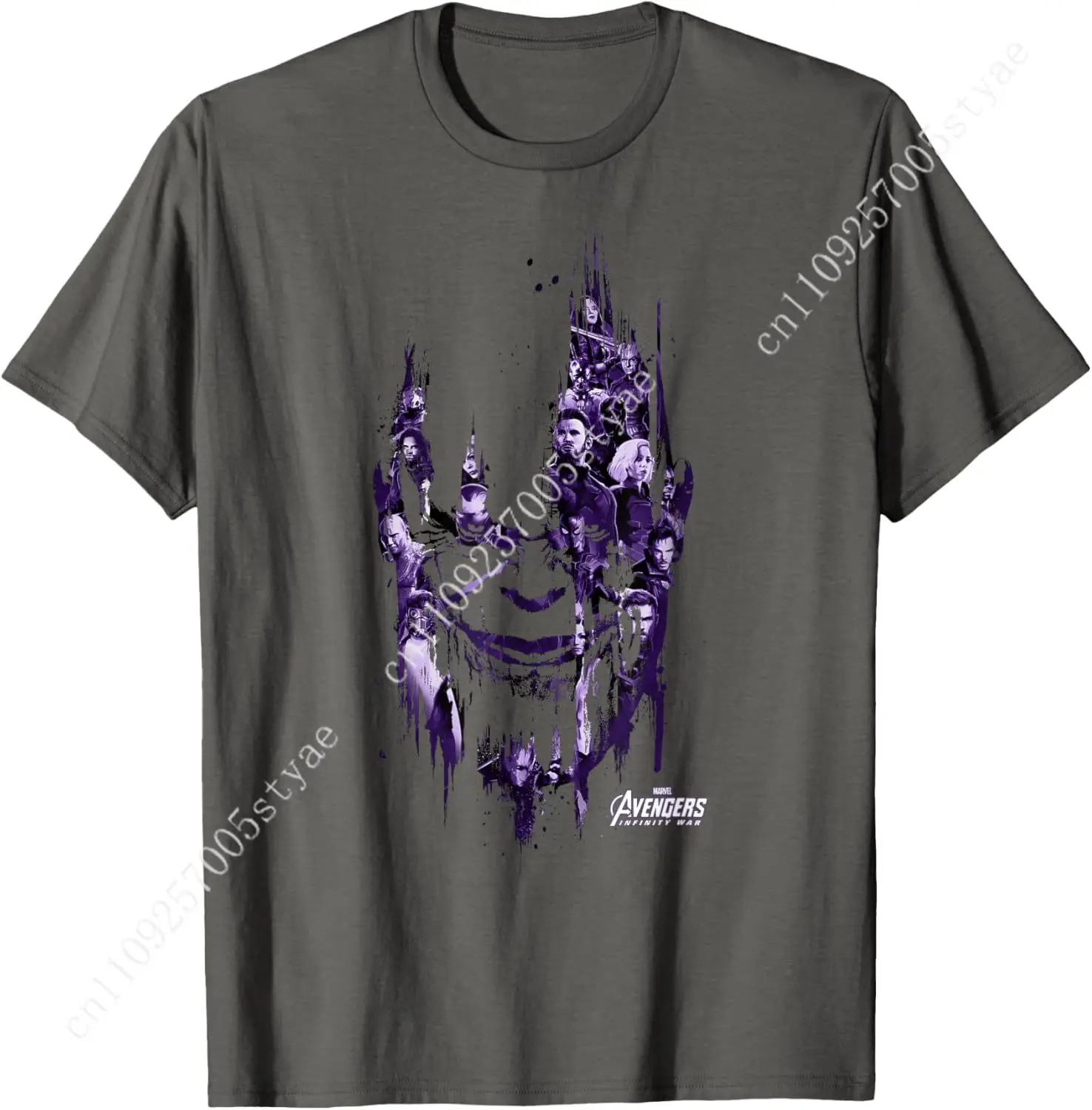 

Marvel Infinity War Paint Splat Thanos Head Graphic T-Shirt T-ShirtCos play