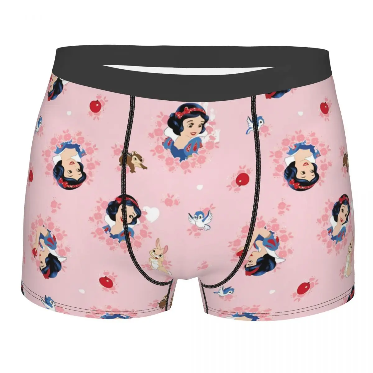 Men Snow White Kawaii Collection Underwear Princess Cartoon Hot Boxer Briefs Shorts Panties Homme Soft Underpants Plus Size