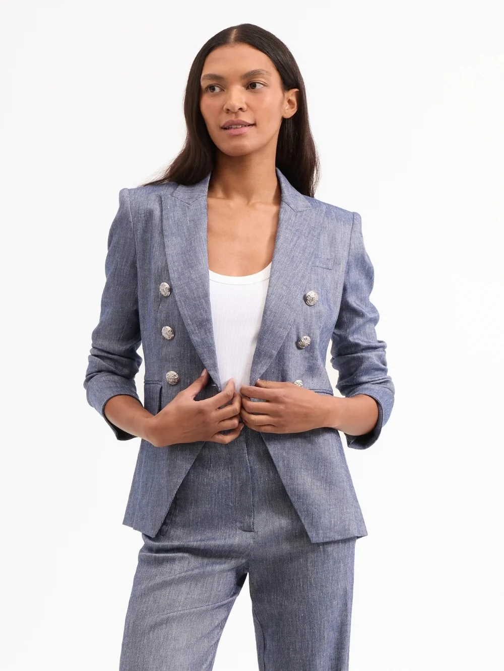 

Bespoke Women Suits One Button Peak Lapel Slim Fit Business Office Lady Set Outfits Two Pieces Blazer Pants Customized