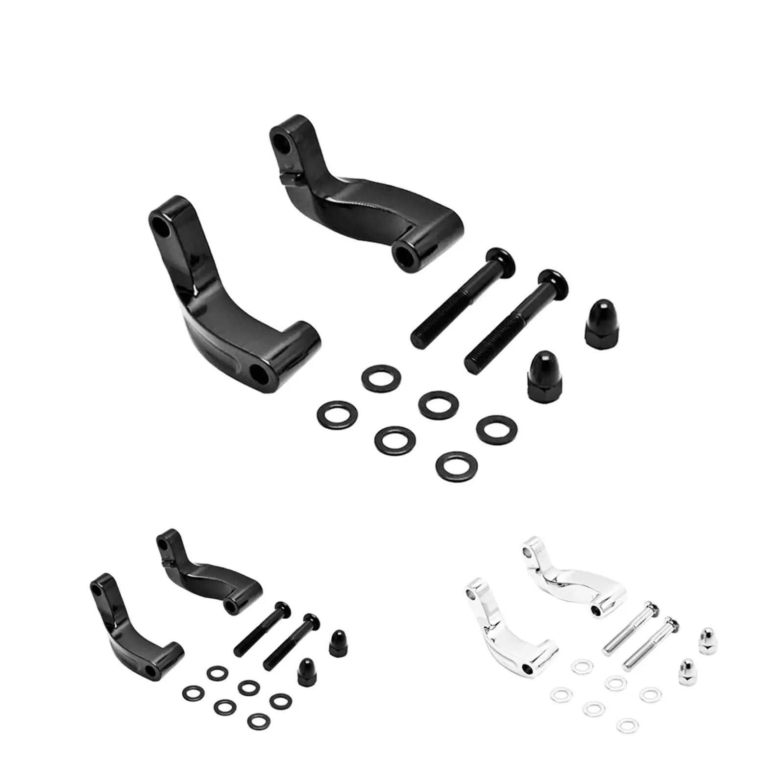Mirror Relocation Extension Kit Alloy Mirror Mounting Adapter for Motorcycle Handlebar Mirrors Rear Visibility